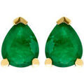 Boucles oreilles Brillaxis Boucles d'oreilles &eacute;meraude poire 5x4 Jaune Grenoble
