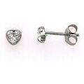 Boucles oreilles Brillaxis Boucles d'oreilles coeur oz or blanc Grenoble