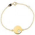 Bracelets sur Grenoble : Bracelets Bijoux Basques Bracelet identit&eacute; croix basque or jaune 9 carats Jaune
