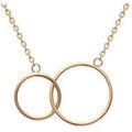 Collier Brillaxis Collier double anneaux dor&eacute; Jaune