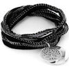 Bracelets Brillaxis Pendentif arbre de vie + m&eacute;daille Blanc