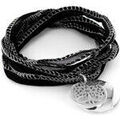 Bracelets Brillaxis Pendentif arbre de vie + m&eacute;daille Blanc