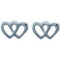 Boucles oreilles Brillaxis Boucles d'oreilles coeur entrelac&eacute; Blanc Grenoble
