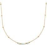Collier Brillaxis Collier plaqu&eacute; or amazonite Jaune