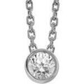 Collier Brillaxis Collier diamant serti clos 0.50ct or blanc