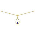 Collier Brillaxis Collier goutte or diamant et saphir
