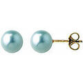 Boucles oreilles Brillaxis Boucloes d'oreilles perles de culture 6.5 m or jaune 18 carats Grenoble