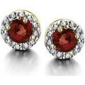 Boucles oreilles Brillaxis Boucles d'oreilles rubis or bicolore
