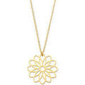 Collier Brillaxis Collier or jaune fleur mandala ajour&eacute;e Jaune