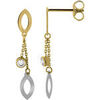 Boucles oreilles Brillaxis Boucles d'oreilles pendantes deux ors oxydes