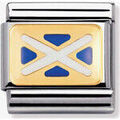 Bracelets sur Grenoble : Bracelets Nomination Maillon Drapeau de l'&Eacute;cosse Blanc