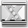 Bracelets Nomination Maillon argent avec OZ Alphabet lettre X