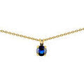 Collier Brillaxis Collier solitaire saphir or jaune 18 carats