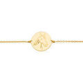 Bracelets sur Grenoble : Bracelets Brillaxis Bracelet or jaune m&eacute;daille t&ecirc;te de cheval Jaune