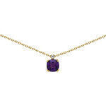 Collier Brillaxis Collier or jaune am&eacute;thyste oxyde Jaune