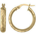 Boucles d'oreille sur Grenoble : Boucles oreilles Brillaxis Cr&eacute;oles martel&eacute;es or jaune 18 carats 20 mm Jaune
