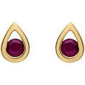 Boucles d'oreille sur Grenoble : Boucles oreilles Brillaxis Boucles d'oreilles gouttes or jaune rubis