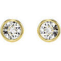 Boucles oreilles Swarovski Boucles d'oreilles puces Imber dor&eacute; Jaune Grenoble