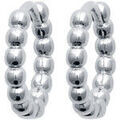 Boucles d'oreille sur Grenoble : Boucles oreilles Brillaxis Cr&eacute;oles argent rhodi&eacute; perl&eacute; Blanc