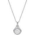 Collier Lotus Collier Silver solitaire argent et oxyde
