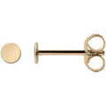 Boucles d'oreille sur Grenoble : Boucles oreilles Brillaxis Boucles d'oreilles puces rondes or jaune 18 carats