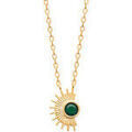 Collier Brillaxis Bracelet Soleil plaqu&eacute; or et oxydes verts Jaune Grenoble