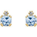 Boucles oreilles Brillaxis Boucles d'oreilles or 9 carats topaze Blue London Grenoble