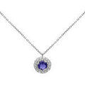 Colliers sur Grenoble : Collier Brillaxis Collier or blanc 18 carats iolite oxydes