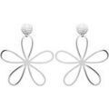 Boucles d'oreille sur Grenoble : Boucles oreilles Brillaxis Boucles d'oreilles fleur acier