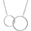 Collier Brillaxis Collier deux anneaux entrelac&eacute;s Blanc Grenoble