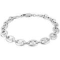 Bracelets Brillaxis Bracelet maille grains de caf&eacute; 21 cm Blanc