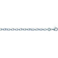Collier Brillaxis Cha&icirc;ne maille for&ccedil;at argent rhodi&eacute; 50cm Blanc Grenoble