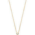Collier Brillaxis Collier solitaire plaqu&eacute; or 40cm Jaune