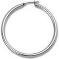 Boucles d'oreille sur Grenoble : Boucles oreilles Saunier Boucles d'oreilles cr&eacute;oles argent 55 mm Blanc