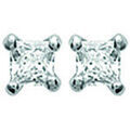 Boucles oreilles Brillaxis Boucles d'oreilles argent oxyde carr&eacute; Blanc Grenoble
