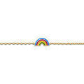 Bracelets Brillaxis Bracelet enfant arc en ciel plaqu&eacute; or laque 15 cm Jaune Grenoble