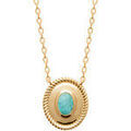 Collier Brillaxis Collier plaqu&eacute; or et amazonite Jaune