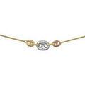 Collier Brillaxis Collier or jaune grain de caf&eacute; tricolore Multicolore Grenoble