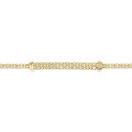 Bracelets Brillaxis Bracelet Briilaxis maille for&ccedil;at fantaisie 2/4 rangs 9 carats Jaune Grenoble