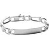 Bracelets Brillaxis Gourmette en argent Rhodi&eacute; Blanc