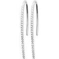 Boucles oreilles Brillaxis Boucles d'oreilles pendantes Argent rhodi&eacute; OZ Blanc Grenoble