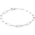 Bracelets Brillaxis Bracelet argent rhodi&eacute; maillons stri&eacute;s 18 cm Blanc Grenoble