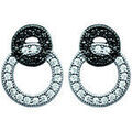 Boucles oreilles Brillaxis Boucles d'oreilles argent black et white Grenoble