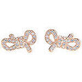 Boucles oreilles Swarovski Puces d'oreilles noeuds ros&eacute;s Rose Grenoble