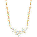 Colliers sur Grenoble : Collier Brillaxis Collier plaqu&eacute; or motif V en oxydes Jaune