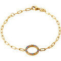 Bracelets Brillaxis Bracelet anneau multicolore plaqu&eacute; or Jaune Grenoble