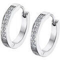 Boucles d'oreille sur Grenoble : Boucles oreilles Lotus Cr&eacute;oles style serties d'oxydes de zirconium Blanc