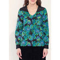 Chemises sur Grenoble : Chemise La Fiancee Du Mekong Chemisier imprim&eacute; coton bio dentelle SHARMA Violet