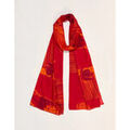 Echarpe La Fiancee Du Mekong Grand foulard rectangulaire imprim&eacute; GRIMM Rouge