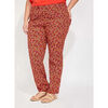 Pantalon La Fiancee Du Mekong Pantalon cigarette taille elastiqu&eacute;e coton NIMANE Orange